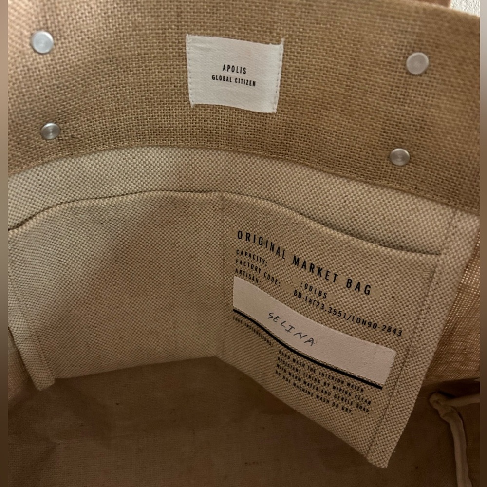 APOLIS GLOBAL CITIZEN ORIGINAL MARKET BAG NWOT - Picture 4 of 6